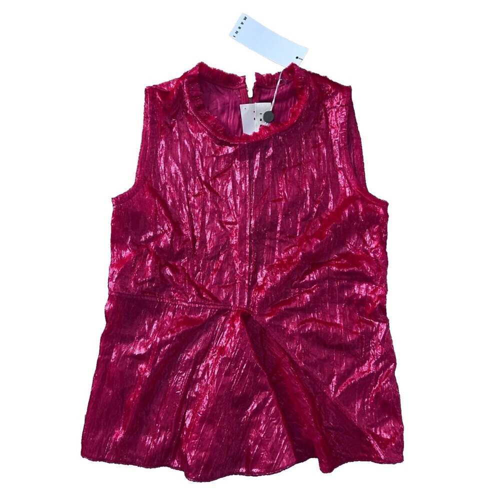 Marni Glass Velvet Tank Top Red ( 40 )